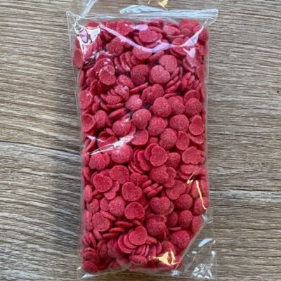 Confetti Heart Red Sprinkles 7mm. x 0.12lb.