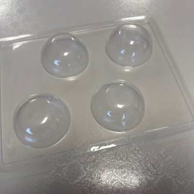Acetate Chocolate Mold. Sphere 2.75" Diameter. 4 cavities