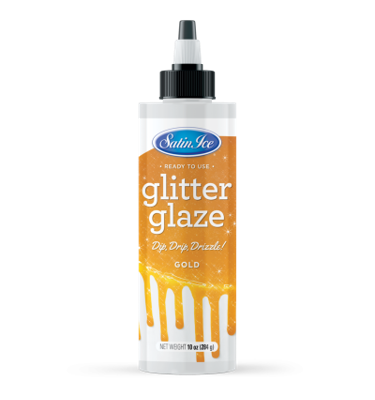 Satin Ice Gold Glitter Glaze - 10oz