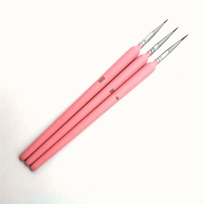 Nylon brushes liner 3 pcs set