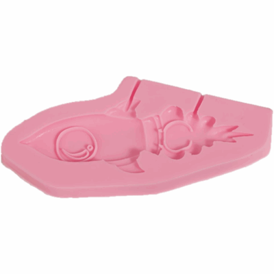 Starship Rocket. Pink Silicone Mold. 1pc