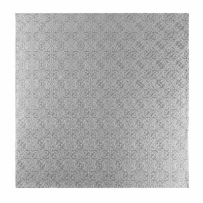 Square Cake Drum Silver