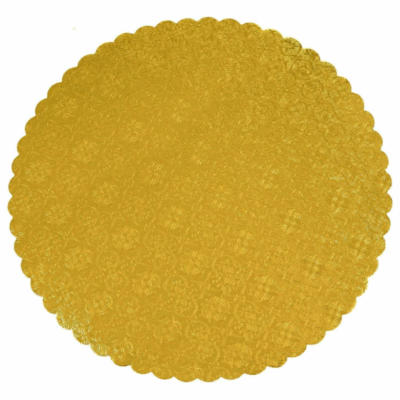 Scalloped cake circle gold