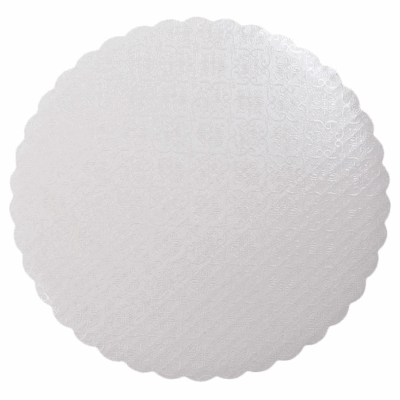 Scalloped cake circle white