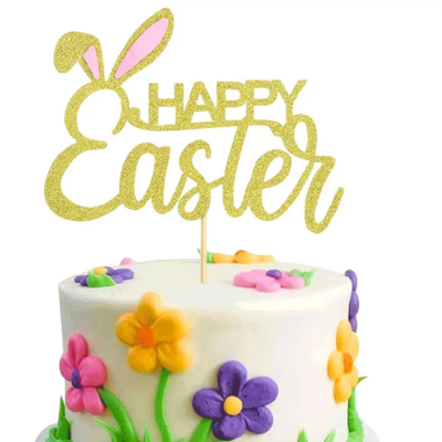 Topper Signs: Happy Easter Cake Topper (Model 2)