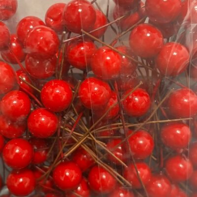 No edible deco. Spheres x 50 u. aprox. Red. Mini.