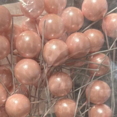 No edible deco. Spheres x 50 u. aprox. Rose. Mini.